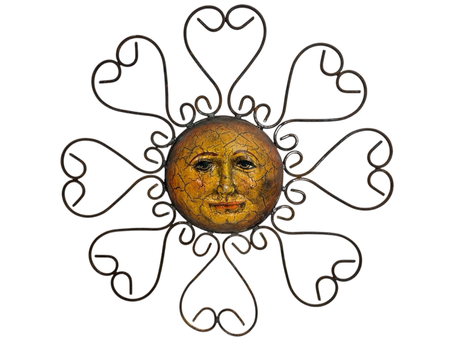 Mixed Media Sun Wall Sculpture 26W