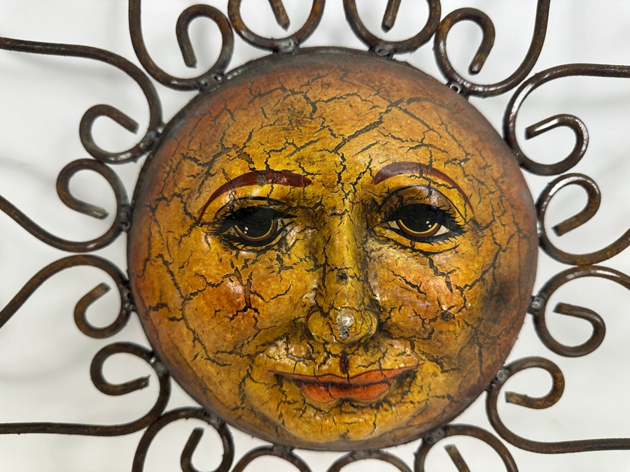 Mixed Media Sun Wall Sculpture 26W [Photo 3]