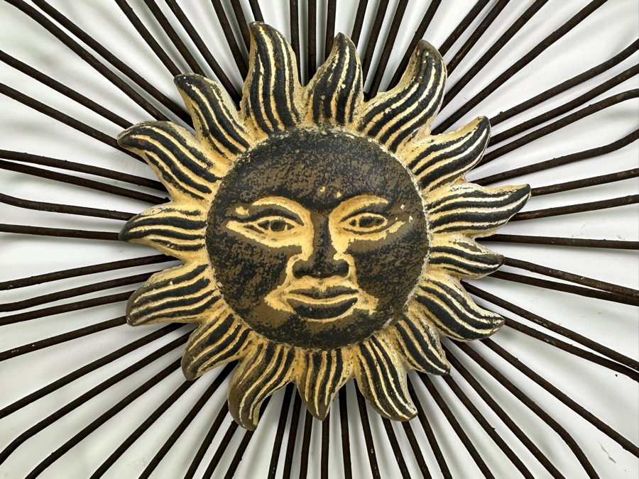 Mixed Media Sun Wall Sculpture 22W [Photo 3]