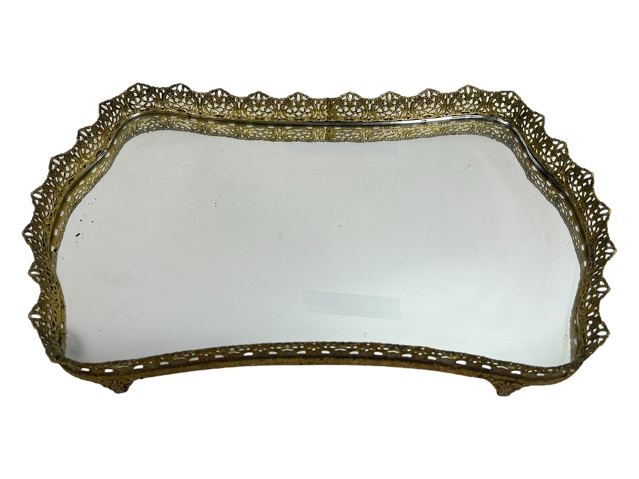 Vintage Vanity Mirror Tray 18 X 12