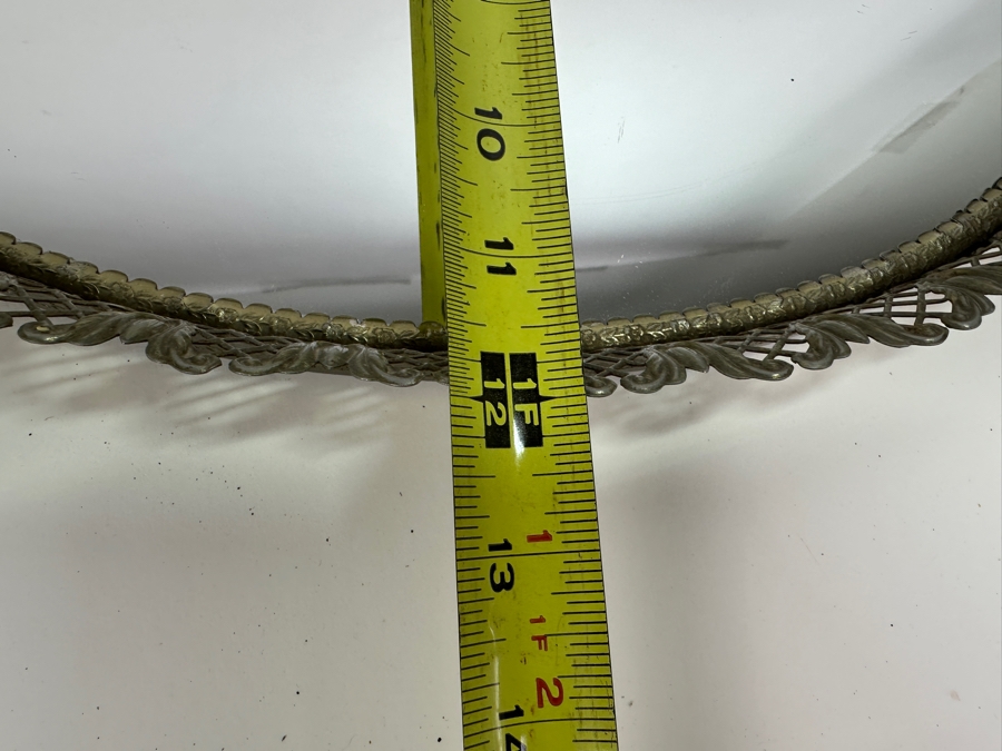 Vintage Oval Vanity Mirror Tray 16 X 12 [Photo 4]
