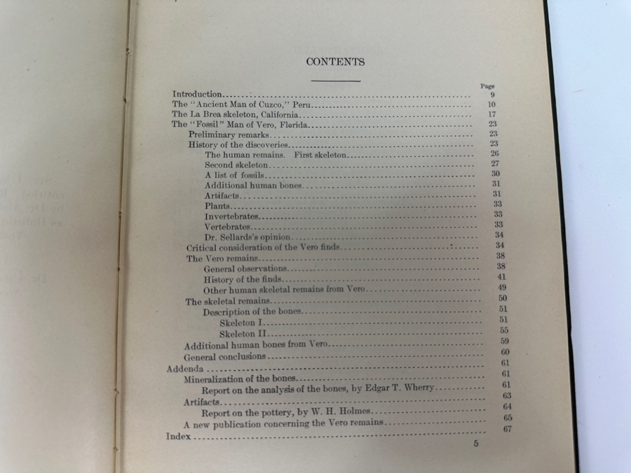 Antique 1918 First Edition Hardcover Book Recent Discoveries Attributed To Early Man In America By Ales Hrdlicka [Photo 4]