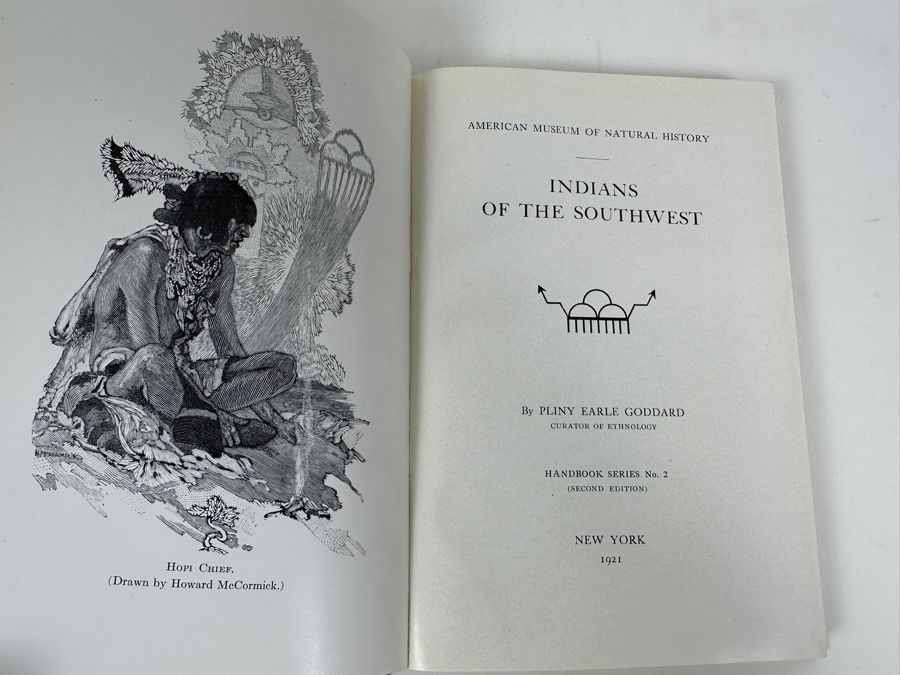 1921 Second Edition Hardcover Book Indians Of The Southwest By Pliny Earle Goddard [Photo 2]