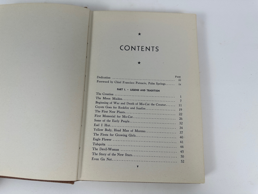 1943 First Edition Hardcover Book Stories And Legends Of The Palm Springs Indians By Chief Francisco Patencio With Original Receipt From Houle Rare Books & Autographs [Photo 6]