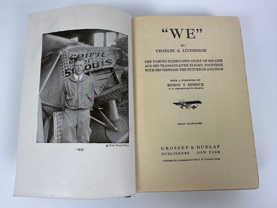 21st Impression 1928 Hardcover 'We' By Charles A. Lindbergh [Photo 4]