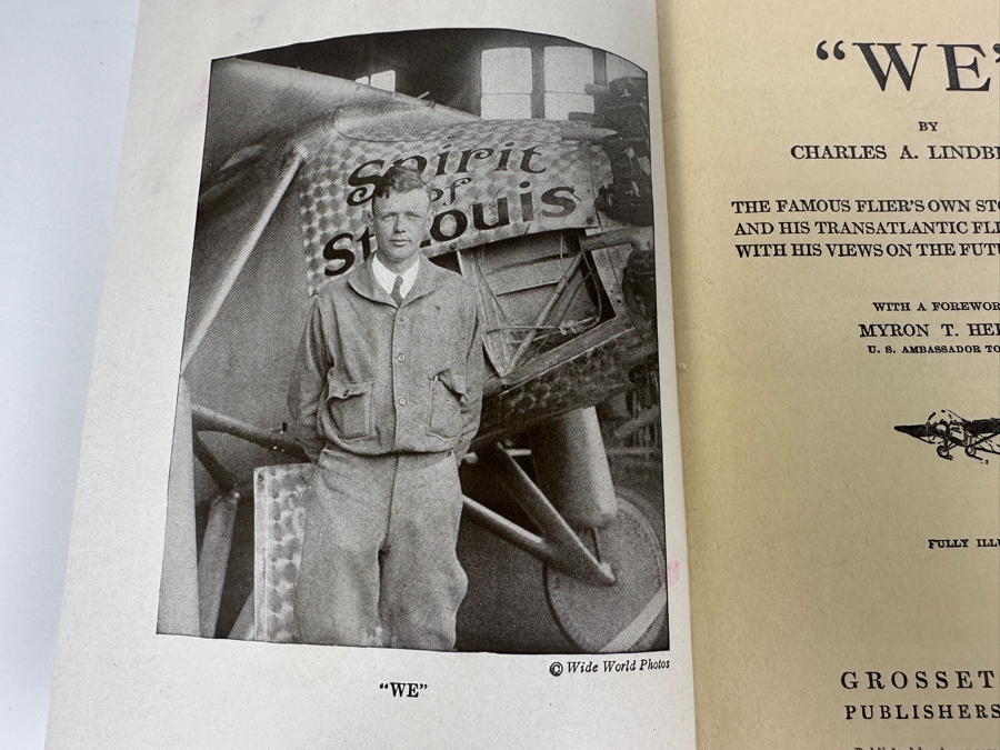 21st Impression 1928 Hardcover 'We' By Charles A. Lindbergh [Photo 5]