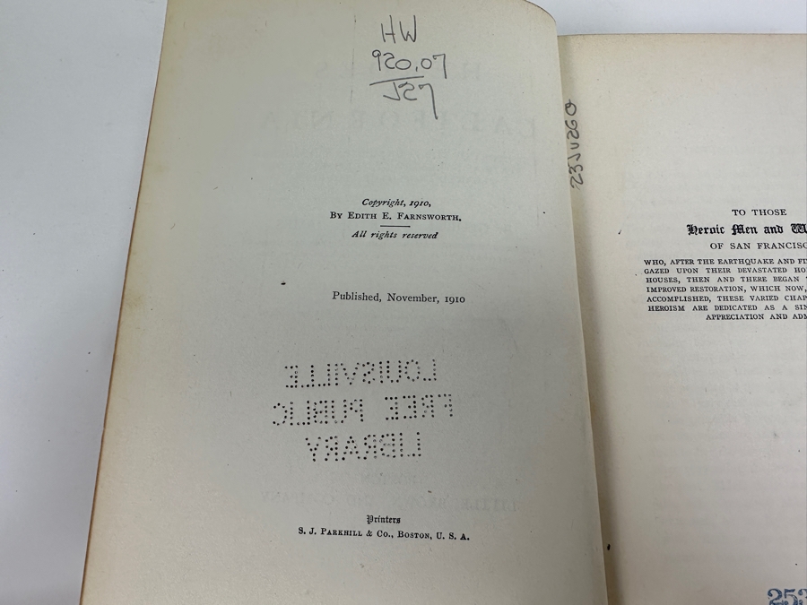 Antique 1910 First Edition Hardcover Book Heroes Of California By George Wharton James [Photo 5]