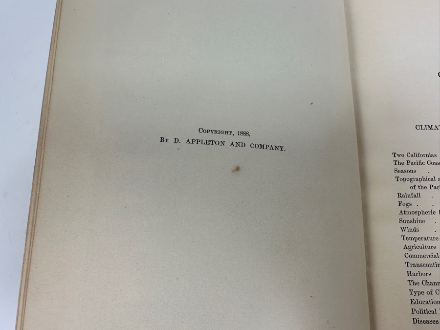 Antique 1888 First Edition Hardcover Book California Of The South A Complete Guide-Book To Southern California By Walter Lindley And J. P. Widney With Maps And Illustrations [Photo 6]