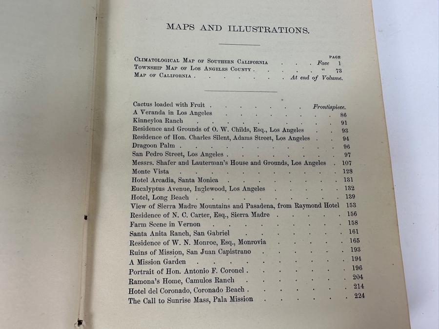 Antique 1888 First Edition Hardcover Book California Of The South A Complete Guide-Book To Southern California By Walter Lindley And J. P. Widney With Maps And Illustrations [Photo 8]