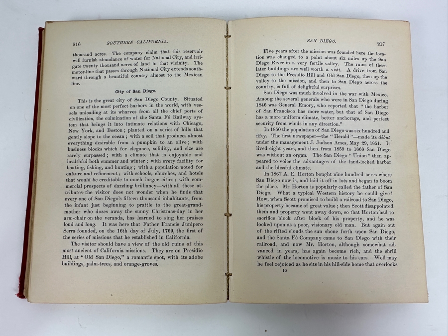 Antique 1888 First Edition Hardcover Book California Of The South A Complete Guide-Book To Southern California By Walter Lindley And J. P. Widney With Maps And Illustrations [Photo 13]