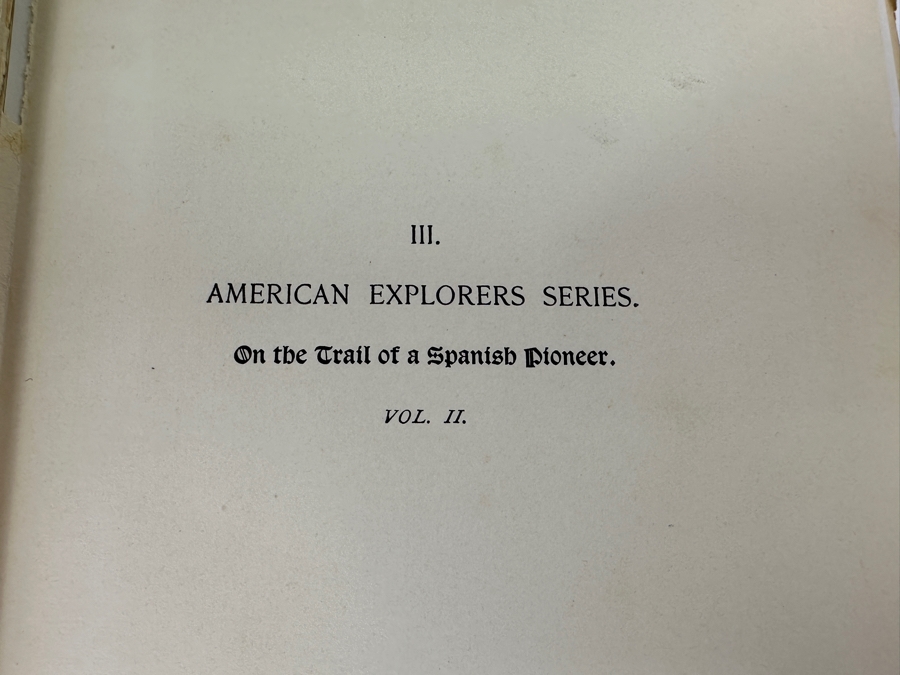 Antique 1900 First Edition Hardcover Book On The Trial Of A Spanish Pioneer The Diary And Itinerary Of Francisco Garces (Missionary Priest) In His Travels Through Sonora, Arizona And California 1775-1776 By Elliot Coues New York Franics P. Harper Vol. II [Photo 4]