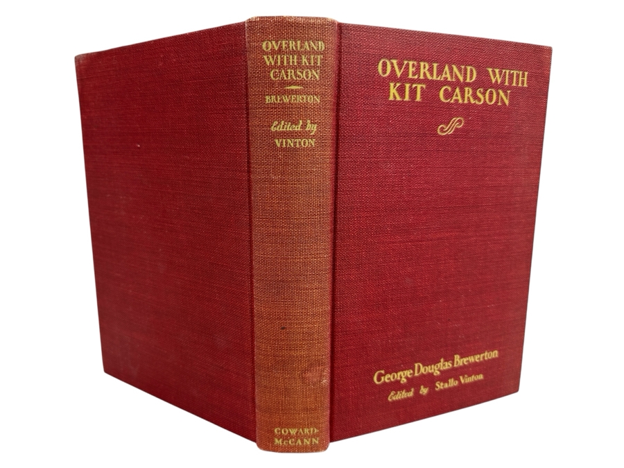 1930 First Edition Hardcover Book Overland With Kit Carson By George Douglas Brewerton