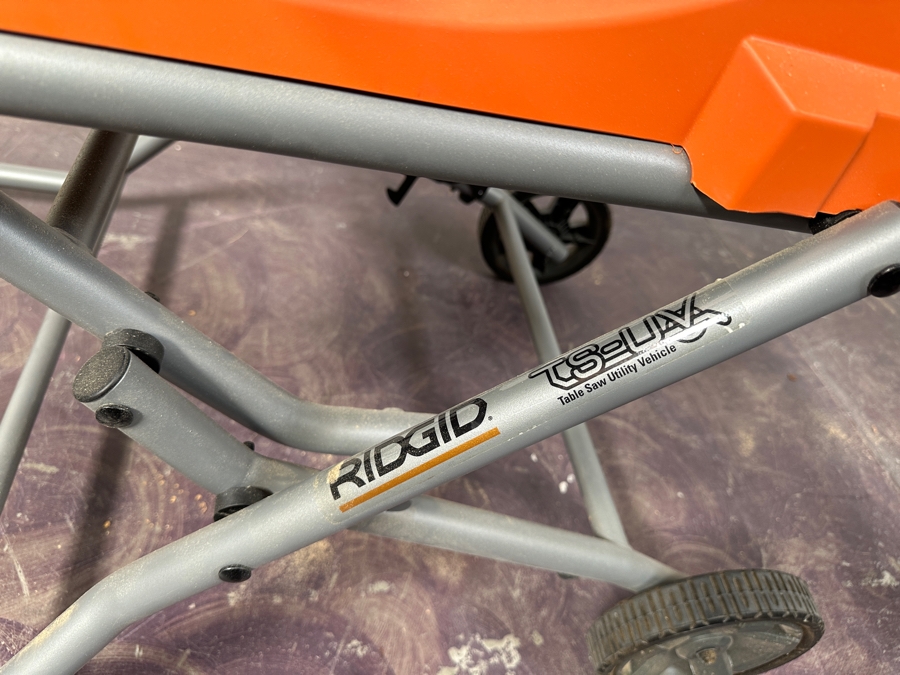 RIDGID Heavy-Duty Portable Table Saw With Portable Folding Stand Model R4513 46W X 26D X 38H Retails $800 [Photo 4]