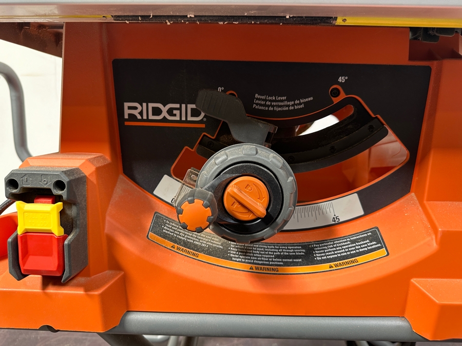 RIDGID Heavy-Duty Portable Table Saw With Portable Folding Stand Model R4513 46W X 26D X 38H Retails $800 [Photo 5]