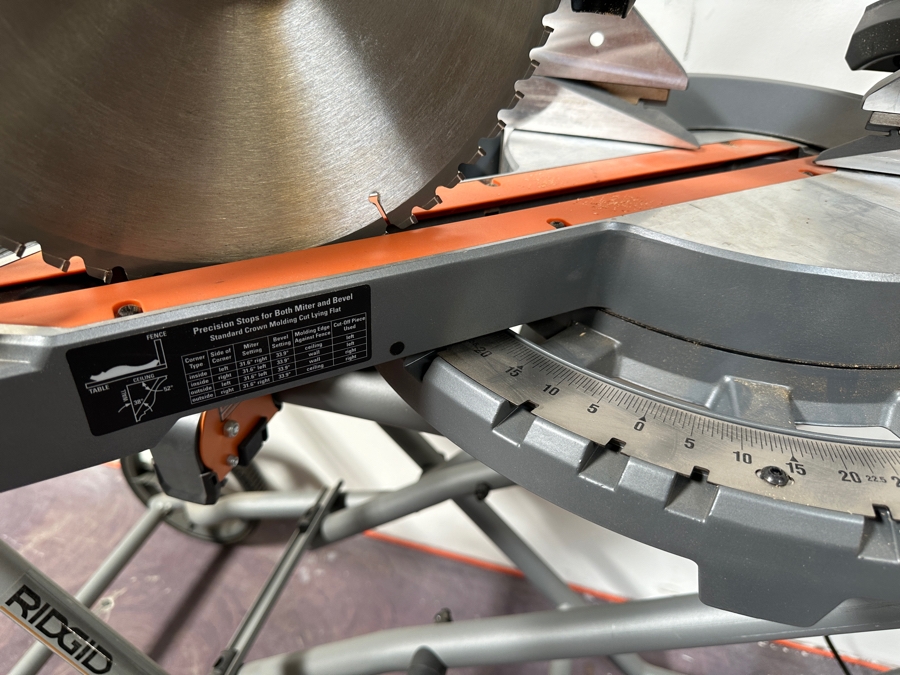 RIDGID Miter Saw With Portable Folding Stand Model R4221 Retails $600 [Photo 7]