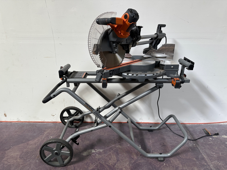 RIDGID Miter Saw With Portable Folding Stand Model R4221 Retails $600 [Photo 4]