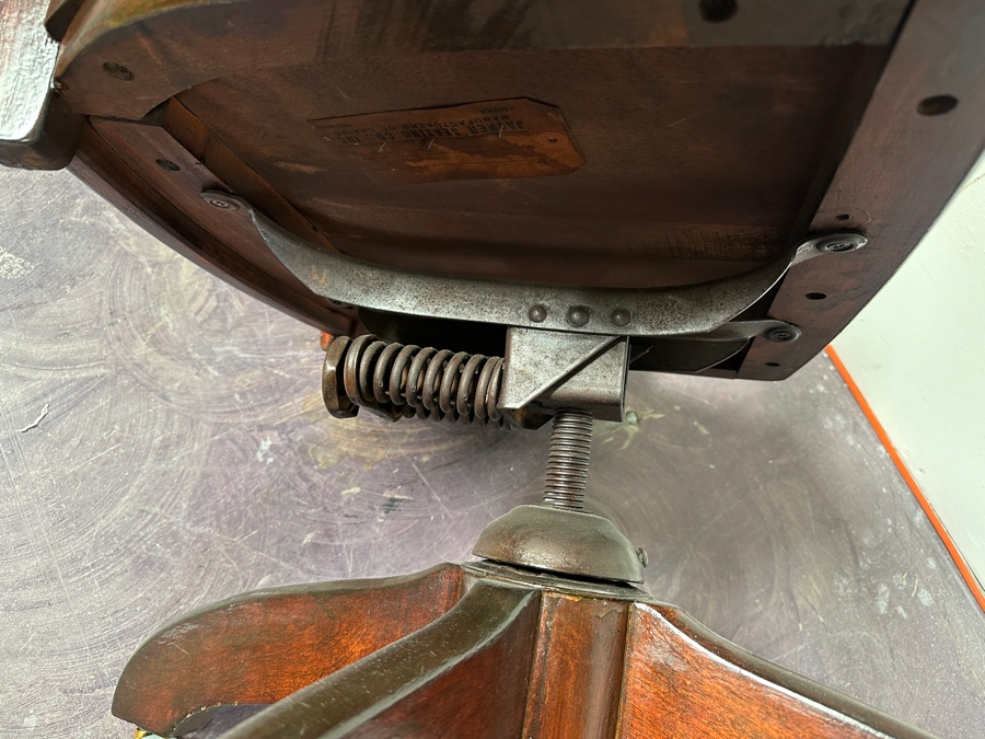 Vintage Jasper Seating Co Wooden Armchair Desk Chair With Casters [Photo 3]