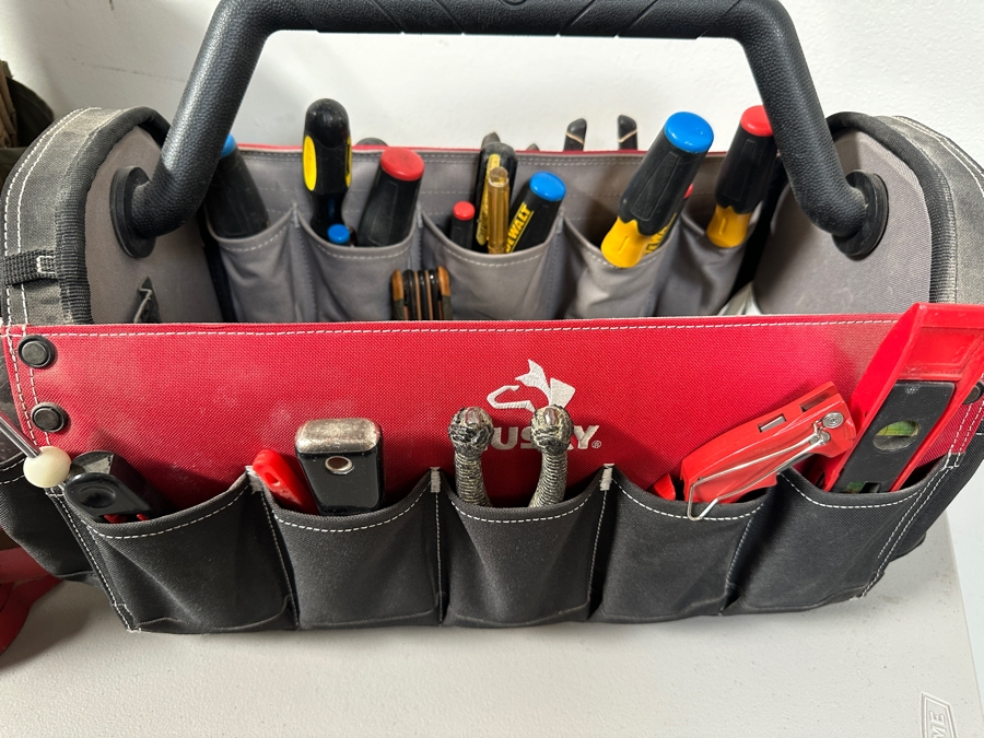 4' Vise, Husky Portable Tool Bag With Tools & Tool Bucket (See Photos) [Photo 8]