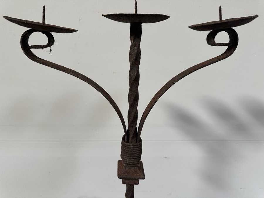 Three Wrought Iron Candle Holders 60H - 33H [Photo 6]