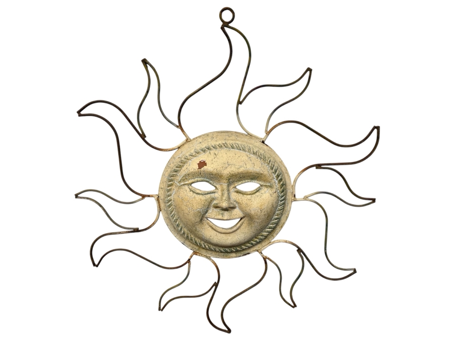 Just Added - Mixed-media Sun Wall Sculpture 40H [Photo 1]