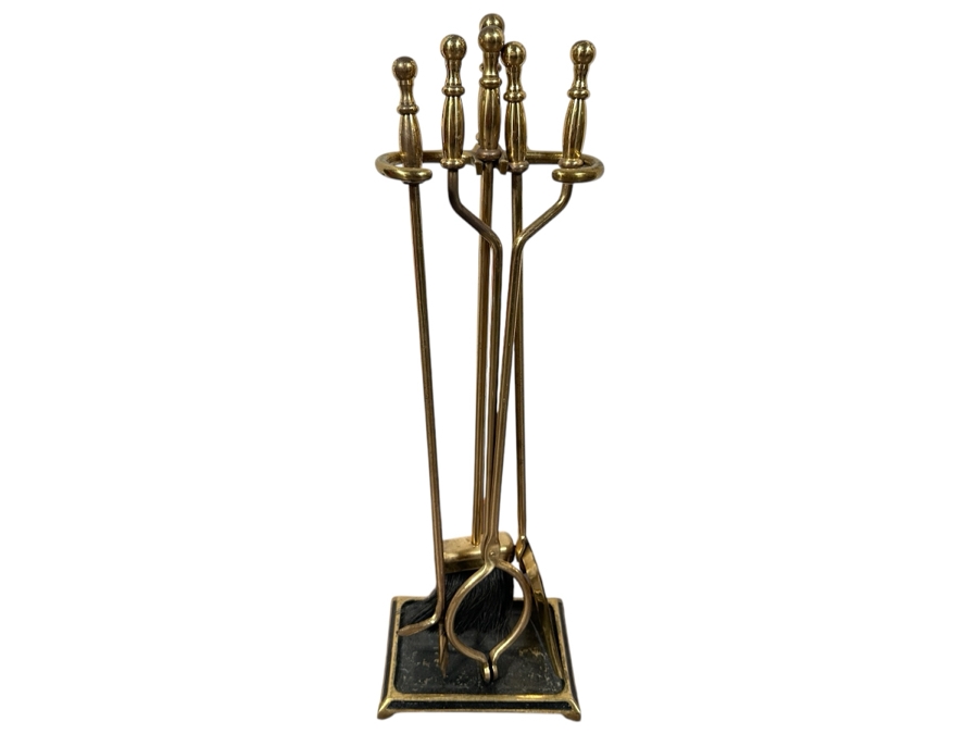 Just Added - The Adams Co. Brass Fireplace Tools 30H [Photo 1]