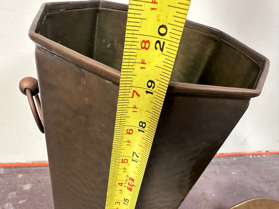 Just Added - Brass Umbrella Holder Stand 19H And Brass Footed Bowl [Photo 4]