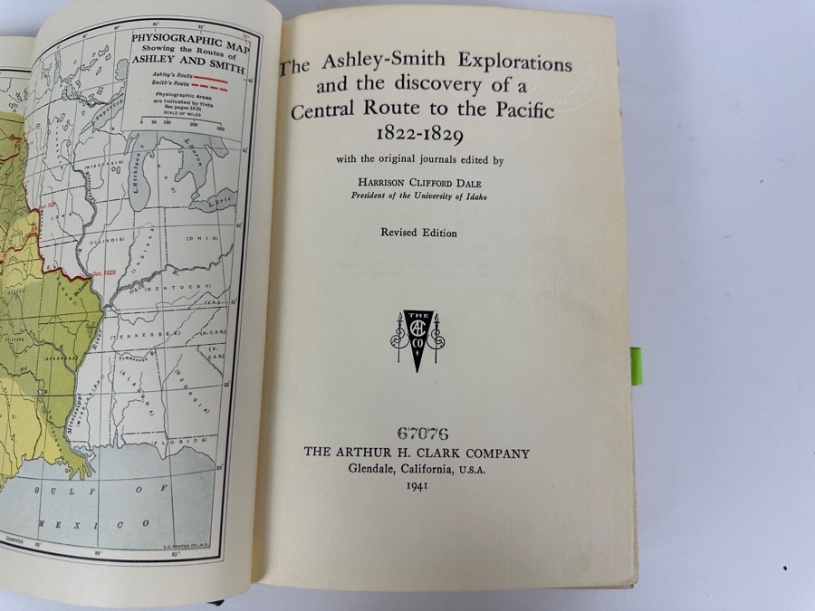Just Added - Vintage 1941 Hardcover Book The Ashley-Smith Explorations And The Discovery Of A Central Route To The Pacific 1822-1829 By Harrison Clifford Dale [Photo 8]