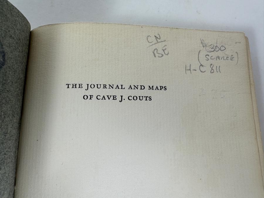 Just Added - Scarce Small 1932 Hardcover Book The Journal And Maps Of Cave J. Couts From San Diego To The Colorado In 1849 William McPherson Retails $300 [Photo 3]