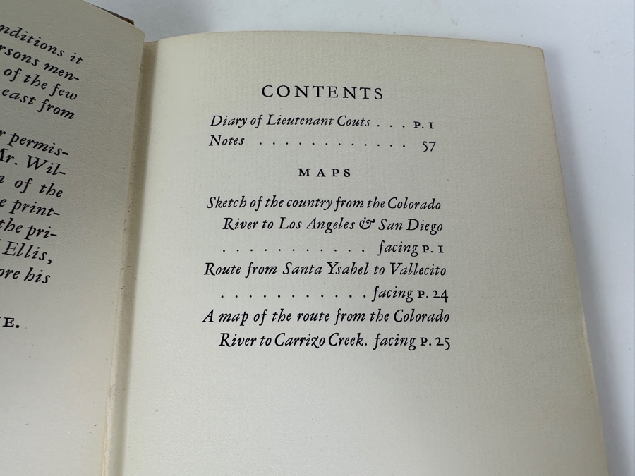 Just Added - Scarce Small 1932 Hardcover Book The Journal And Maps Of Cave J. Couts From San Diego To The Colorado In 1849 William McPherson Retails $300 [Photo 7]