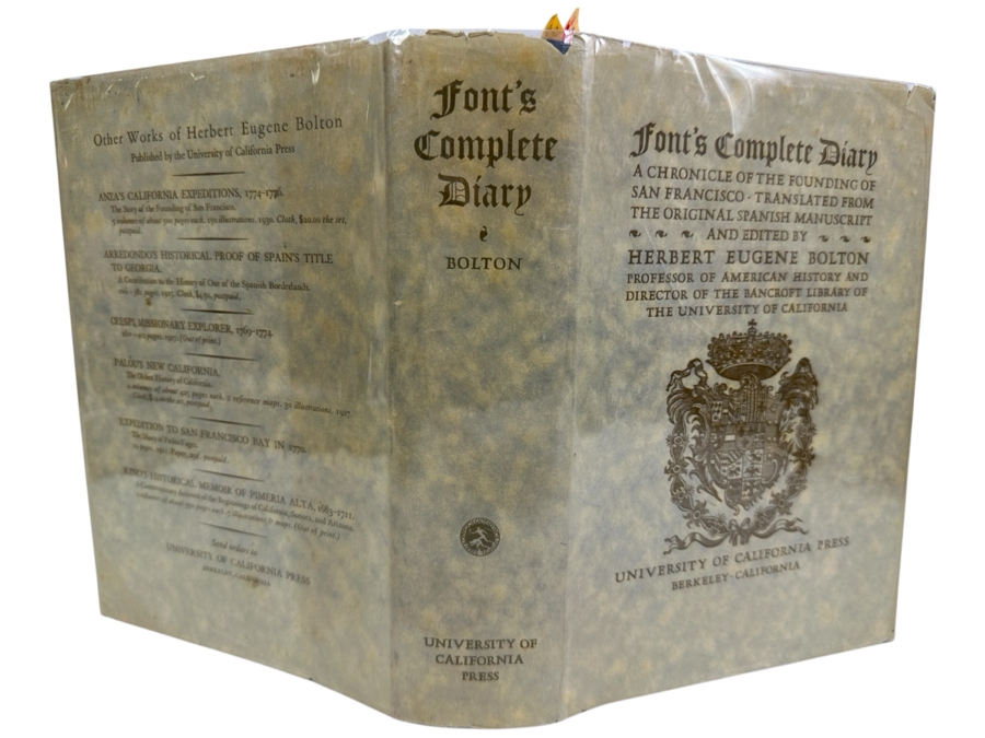 Just Added - 1933 Hardcover Book Font's Complete Diary: A Chronicle Of The Founding Of San Francisco [Photo 1]