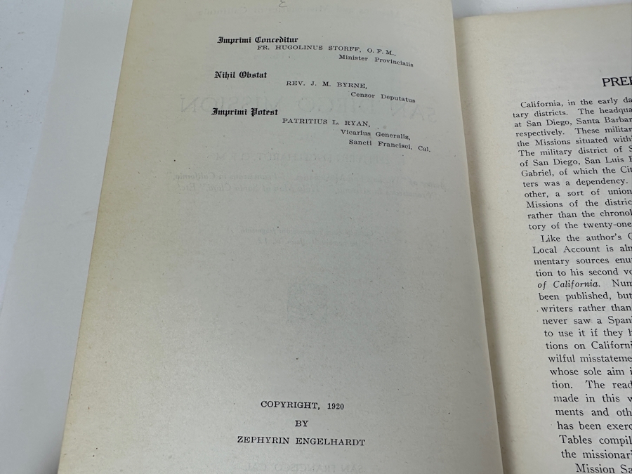 Just Added - Pair Of Antique 1920/27 Hardcover Books: San Diego Mother Of The Missions And San Gabriel Pride Of The Missions [Photo 4]