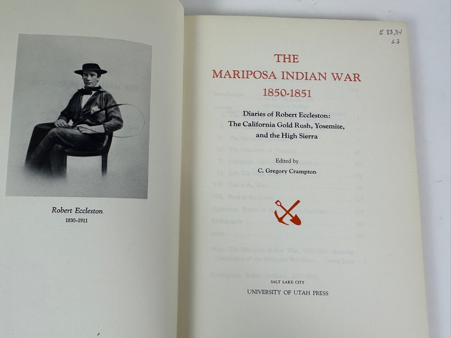 Just Added - 1975 Hardcover Book The Mariposa Indian War 1850-1851 Diaries Of Robert Eccleston: The California Gold Rush, Yosemite, And The High Sierra [Photo 5]