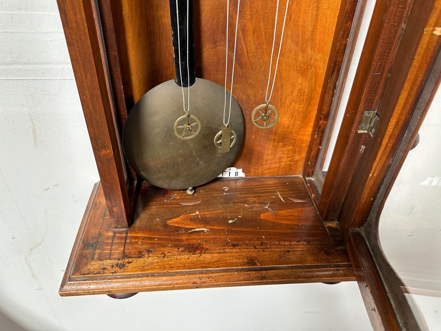 Just Added - Carved Wooden Wall Clock - Untested Sold As Is 19W X 50H [Photo 4]