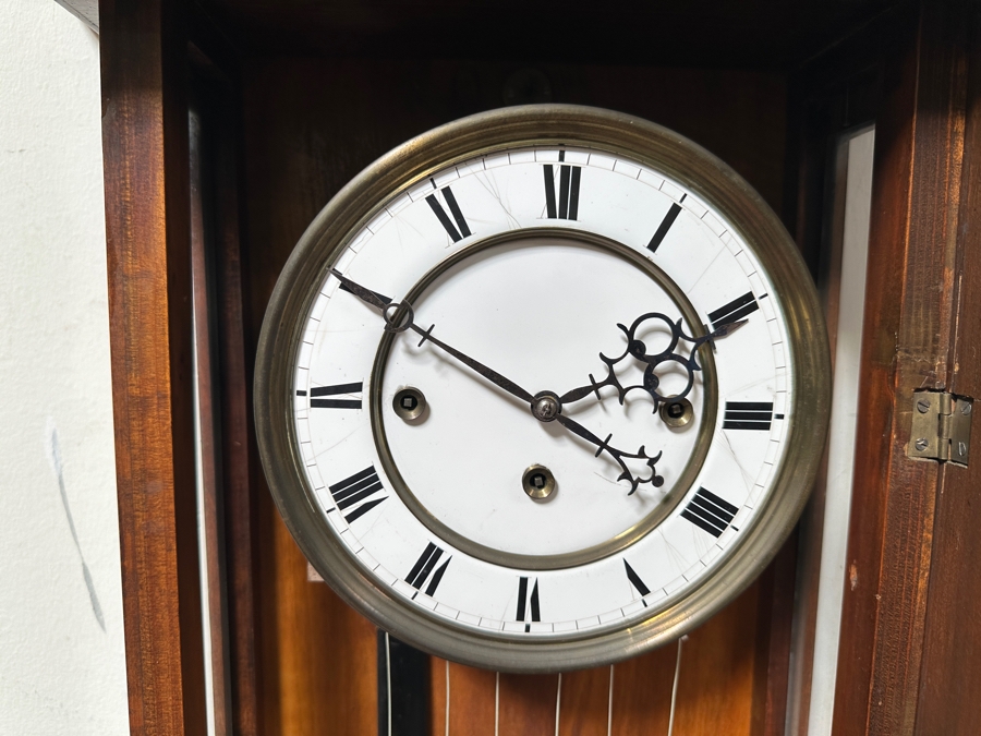 Just Added - Carved Wooden Wall Clock - Untested Sold As Is 19W X 50H [Photo 3]