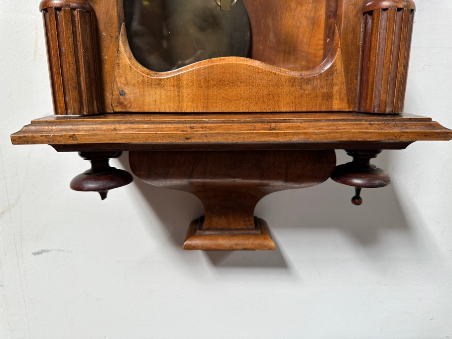 Just Added - Carved Wooden Wall Clock - Untested Sold As Is 19W X 50H [Photo 5]