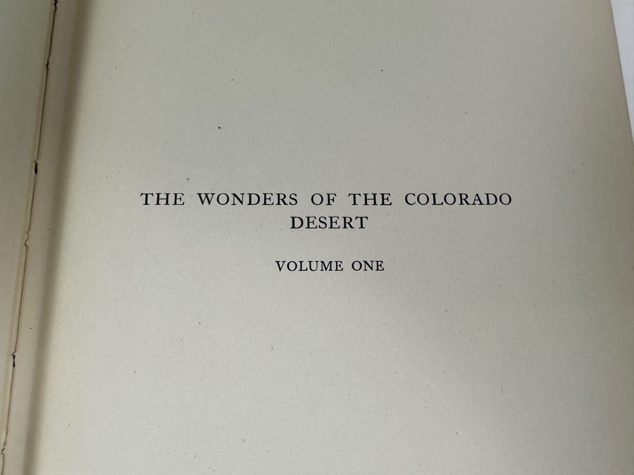 Just Added - Antique 1906 First Edition Books The Wonders Of The Colorado Desert (Southern California) By George Wharton James In Two Volumes Vol. I & II [Photo 6]