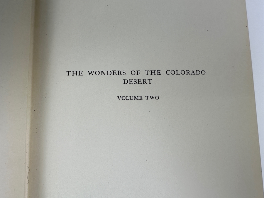 Just Added - Antique 1906 First Edition Books The Wonders Of The Colorado Desert (Southern California) By George Wharton James In Two Volumes Vol. I & II [Photo 11]