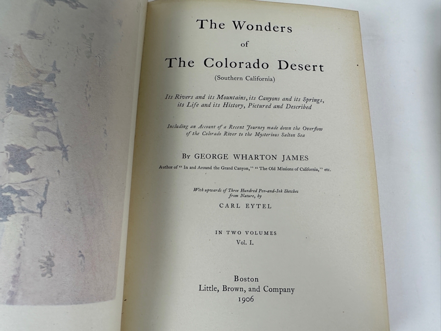Just Added - Antique 1906 First Edition Books The Wonders Of The Colorado Desert (Southern California) By George Wharton James In Two Volumes Vol. I & II [Photo 8]