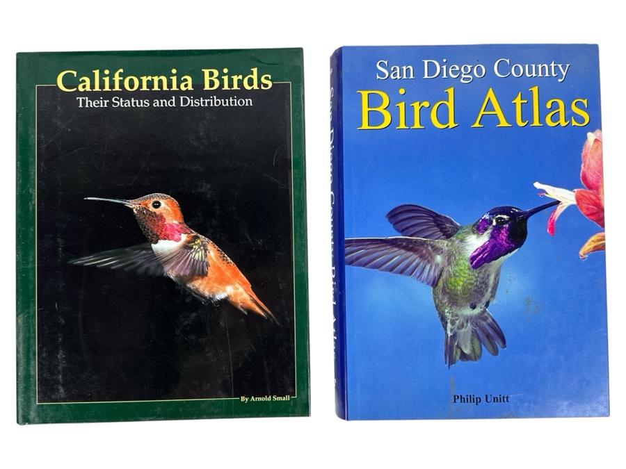 Just Added - Pair Of First Edition Hardcover Books: California Birds: Their Status And Distribution By Arnold Small 1994 And San Diego County Bird Atlas By Philip Unitt 2004 [Photo 1]