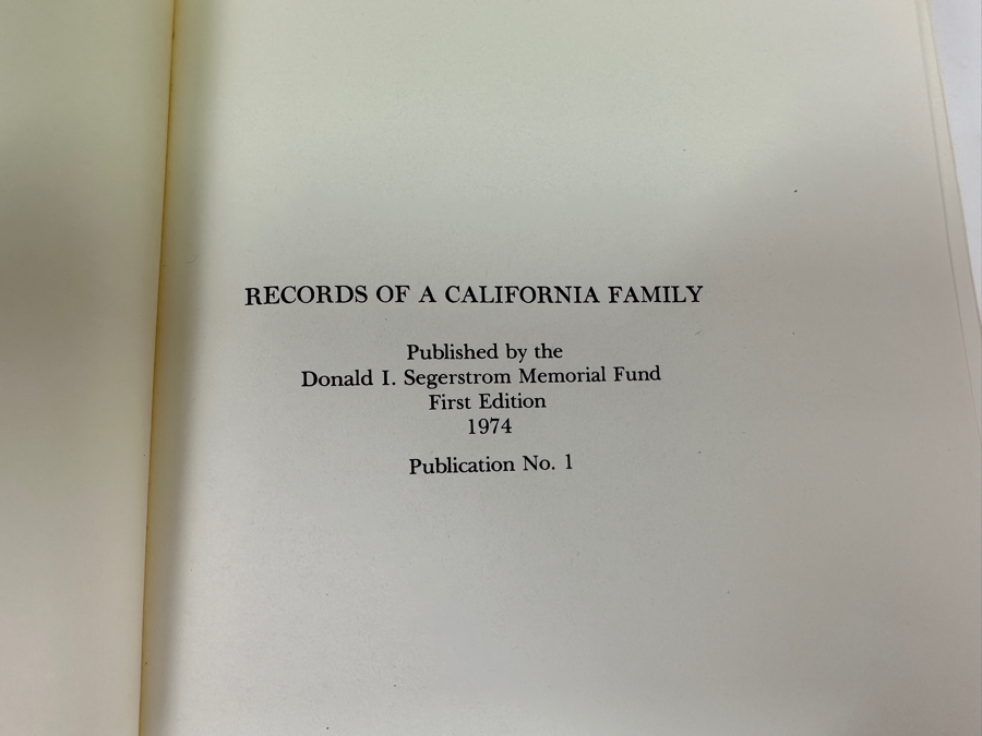 Just Added - Vintage 1974 Limited First Edition Hardcover Book Records Of A California Number 605 Of 1,000 [Photo 3]