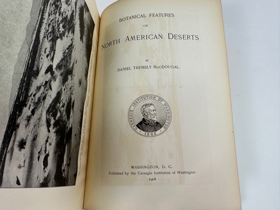 Just Added - Antique 1908 First Edition Hardcover Book Botanical Features Of North American Deserts By Daniel Trembly MacDougal [Photo 3]