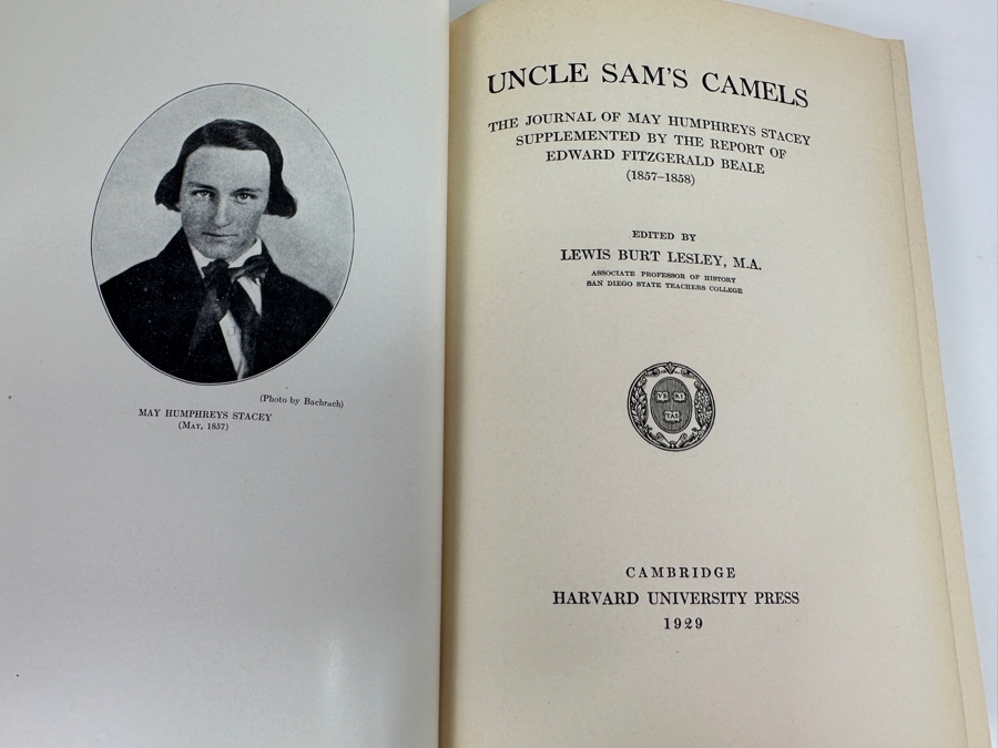 Just Added - First Edition 1929 Hardcover Book Uncle Sam's Camels The Journal Of May Humphreys Stacey [Photo 4]