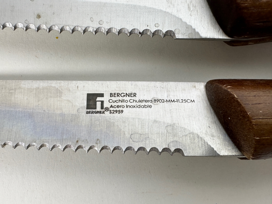 Just Added - Set Of Six Bergner Steak Knives 9L [Photo 2]