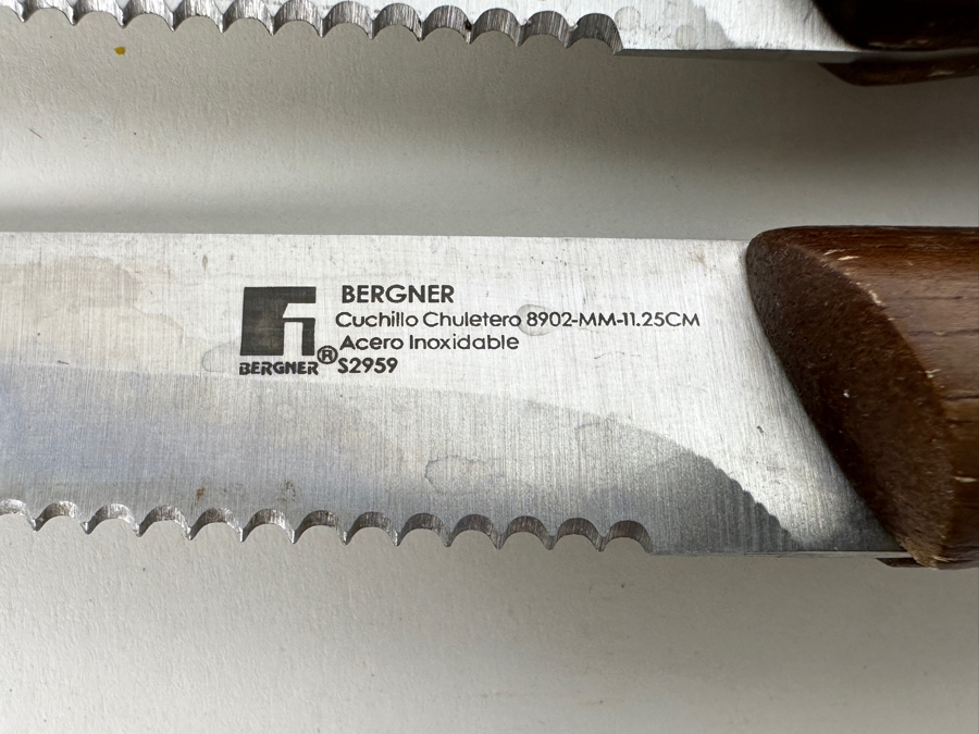 Just Added - Set Of Six Bergner Steak Knives 9L [Photo 3]