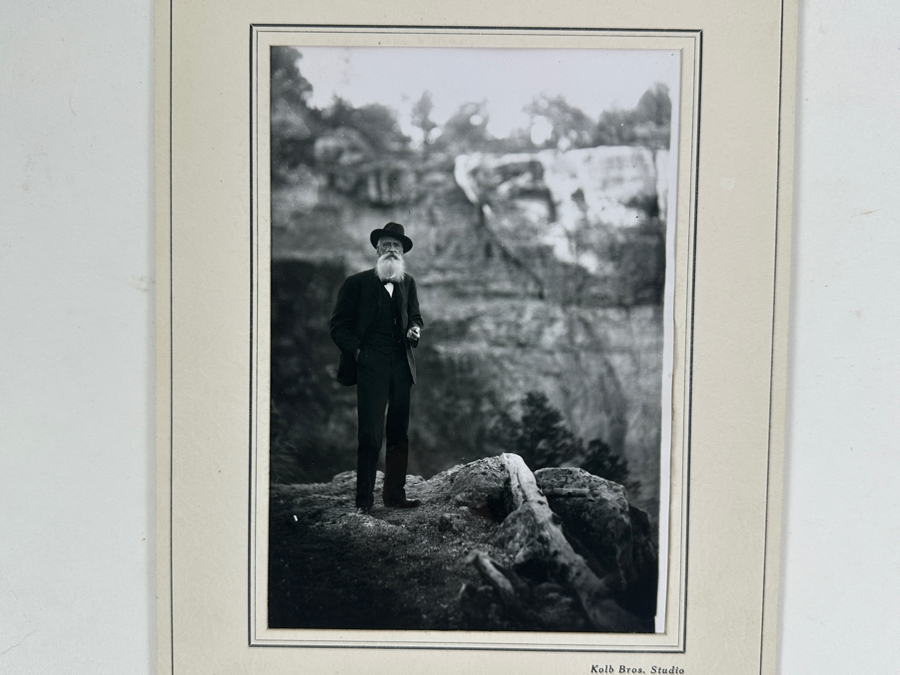 Just Added - Kolb Brothers' Photography Studio On The South Rim Of The Grand Canyon Photograph In Original Kolb Brothers Frame 4.5 X 6.5 [Photo 2]