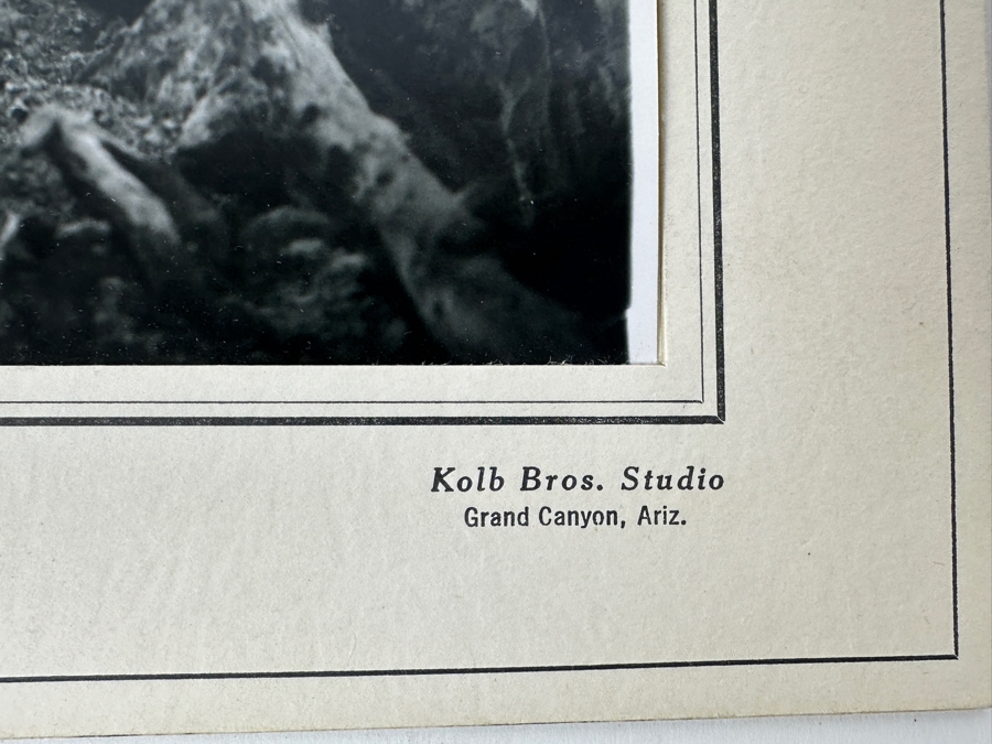 Just Added - Kolb Brothers' Photography Studio On The South Rim Of The Grand Canyon Photograph In Original Kolb Brothers Frame 4.5 X 6.5 [Photo 5]