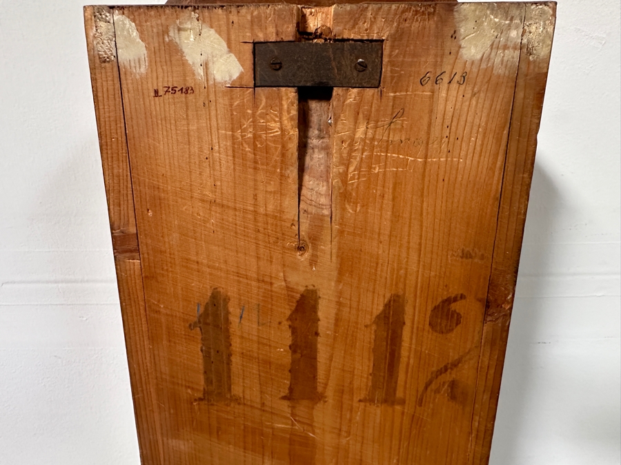 Just Added - Antique Wall Clock Tested Working With Star Of David On Back Of Case 8.5W X 6D X 23.5H [Photo 13]