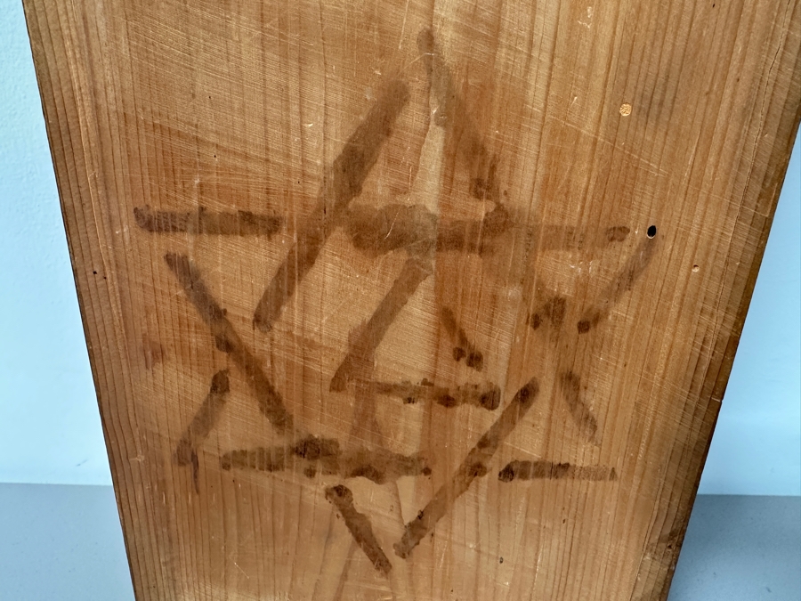 Just Added - Antique Wall Clock Tested Working With Star Of David On Back Of Case 8.5W X 6D X 23.5H [Photo 15]