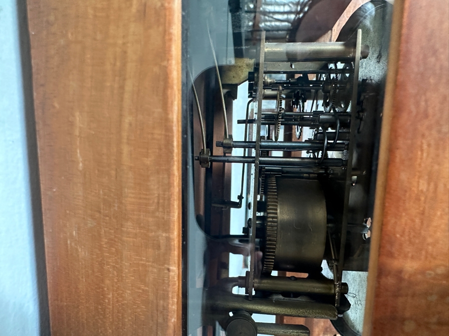 Just Added - Antique Wall Clock Tested Working With Star Of David On Back Of Case 8.5W X 6D X 23.5H [Photo 8]