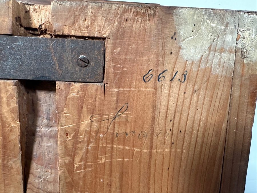 Just Added - Antique Wall Clock Tested Working With Star Of David On Back Of Case 8.5W X 6D X 23.5H [Photo 16]